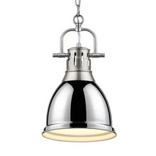  3602-S PW-CH - Duncan Small Pendant with Chain